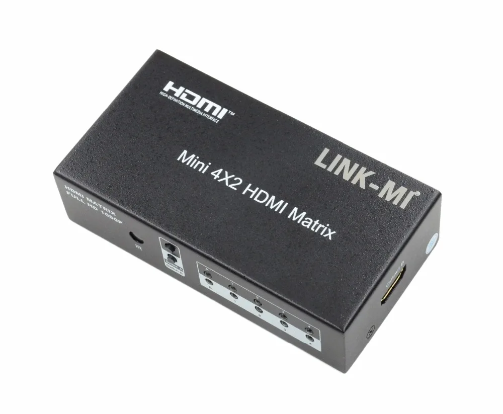 LINK MI LM MX03 Аудио Видео Мини 4x2 HDMI матричный коммутатор Поддержка 3D 1080p усилитель