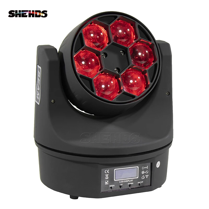 LED Beam+Wash Six Bees Eyes 6x15W RGBW DMX512 Stage Effect Lighting For DJ Disco Birthday Party Dance Floor Nightclub Wedding | Лампы и