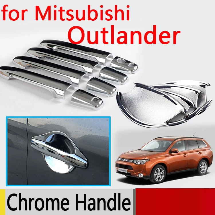 Аксессуары для Mitsubishi Outlander хромированная дверная ручка 2013 2014 2015 роскошные