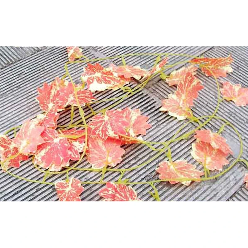 2.4 М Долго Моделирования Восьмиугольная Красный Кленовый Лист Тростника Полосой