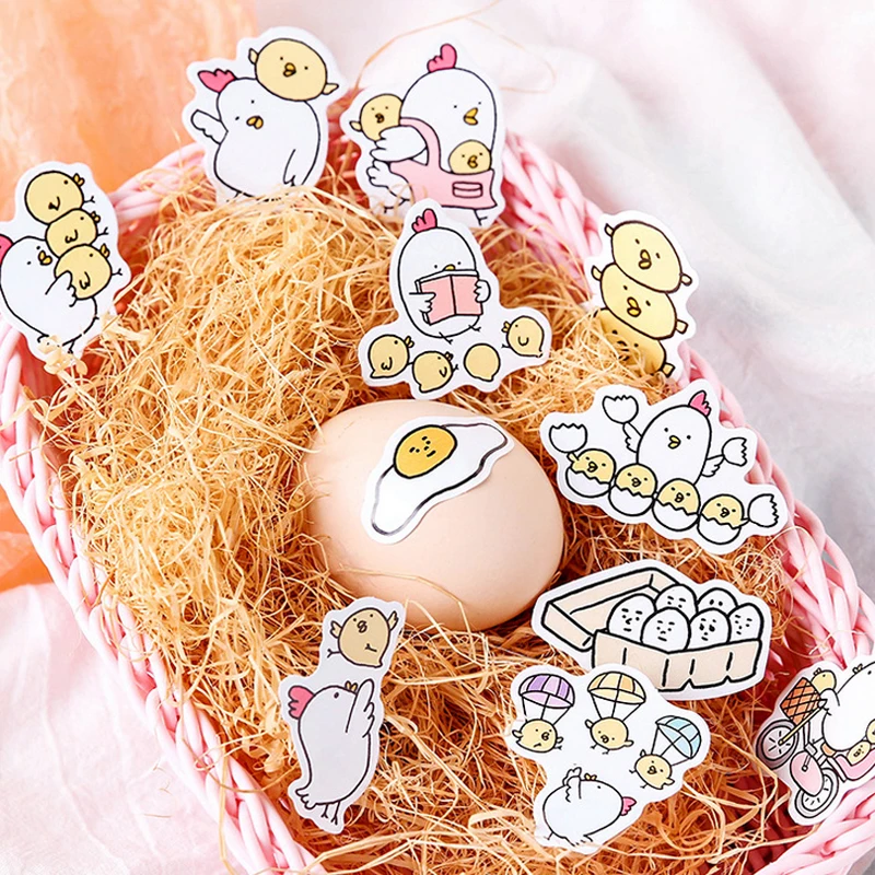 45 шт./кор. Милая курица мультфильм бумажные наклейки украшения diy дневник в стиле
