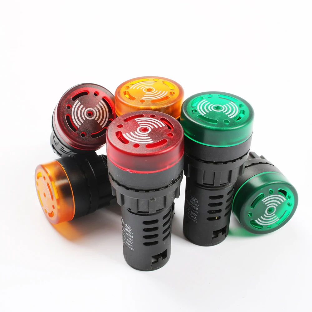 20 шт./лот AD16 22SM 22 мм 12V 24V 220V вспышка световой сигнал красный зеленый