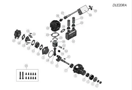 DLE 20 RA газовый двигатель для RC модели самолета, горячая распродажа, DLE20RA, DLE 20RA, DLE-20RA, DLE