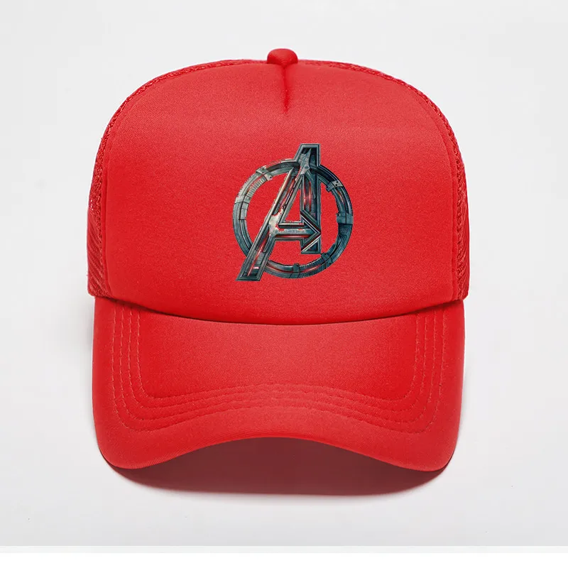 Color 12 Бренд Marvel Мстители знак бейсбольная кепка с принтом Женская Мужская Летняя Повседневная Кепка Регулируемый головной убор кости бейсболка сетчатая - Цвет: Color 12