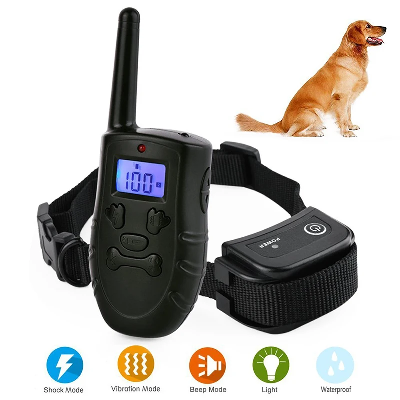 Rechargeable Dog Training Collar for Large Medium Small Dogs Puppies remote-controlled Pet with LCD Display | Дом и сад