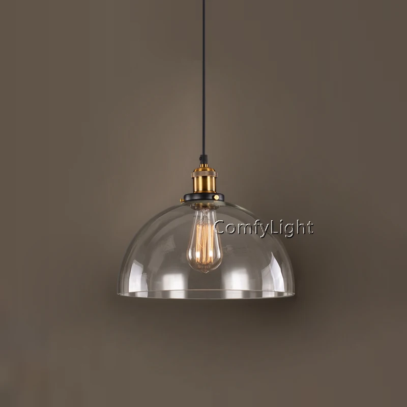 Clear Glass D Lamp Подвесной светильник в скандинавском стиле с хромированным шаром, стеклянный подвесной светильник, подвесной светильник для спальни, кухни, бара, светильник E27, Домашний Светильник ing - Цвет корпуса: Clear Glass D Lamp