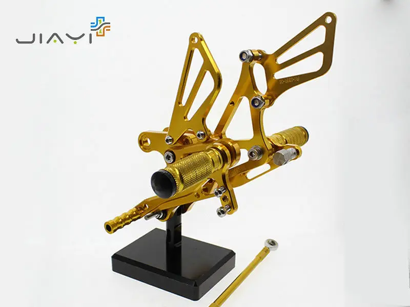 CNC Billet Adjustable Rearset Foot Pegs Pedals Rest Rear set Racing For Kawasaki Ninja ZX9R ZX 9R 9 R 1998-2003 99 00 01 02 Gold |