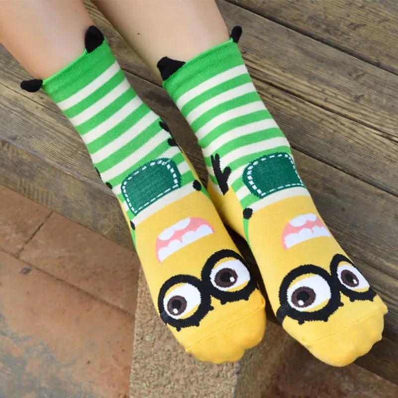 1 пара женские хлопковые носки Гадкий я|socks ladies|despicable me sockssummer socks |