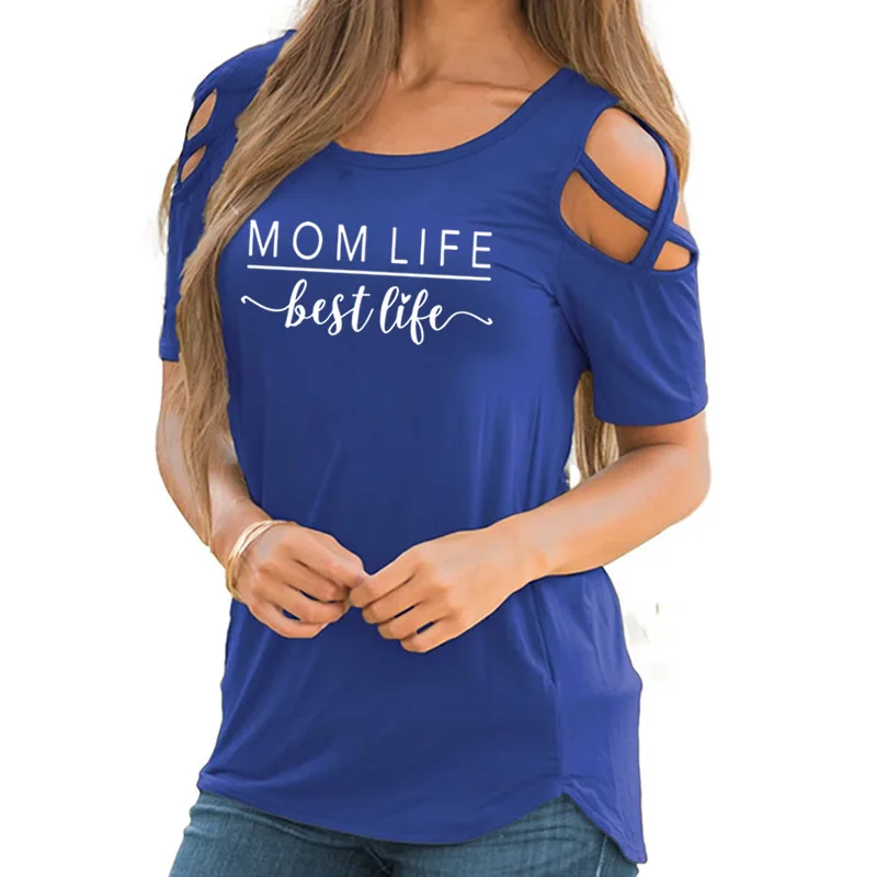Женская Повседневная футболка с принтом MOM LIFE Best Life милая силиконовая