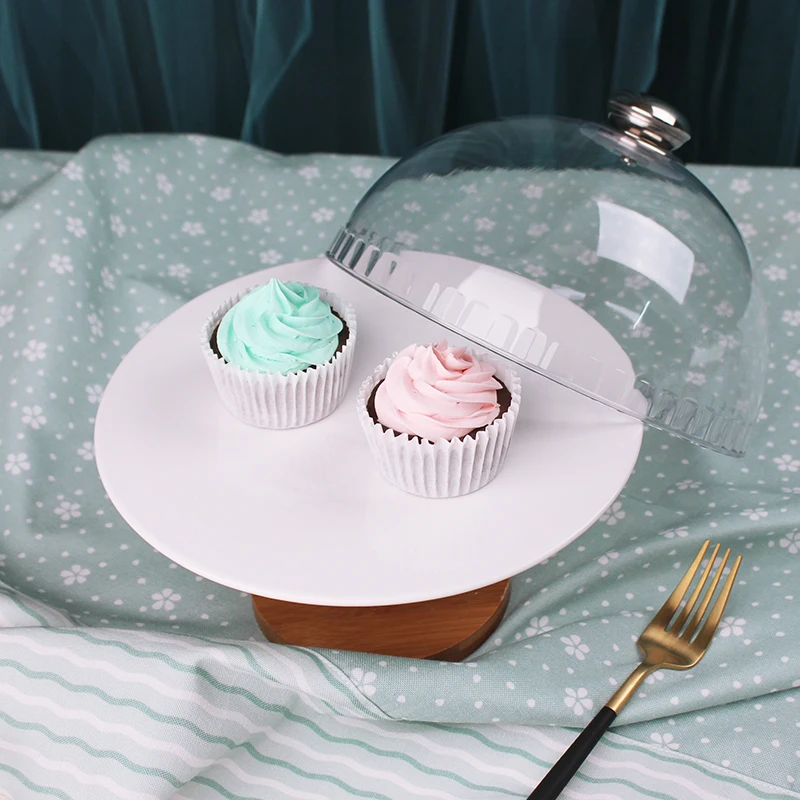 Пластиковая прозрачная крышка Фруктовая тарелка послеобеденный чай Крышка для торта деревянная крышка West Point поднос тарелка для пирожных фруктов десертная тарелка