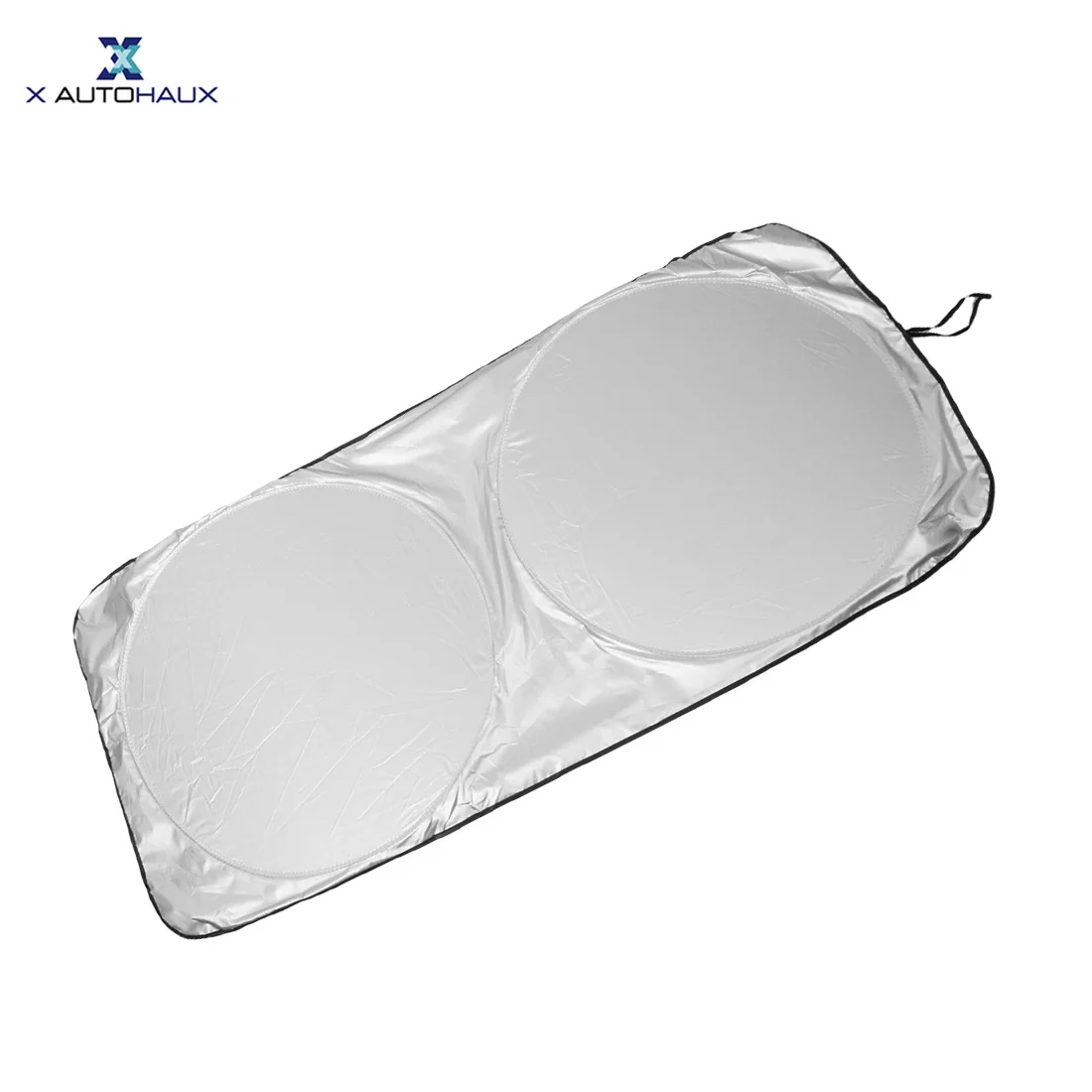

X Autohaux Black Silver Tone Rear Windshield SunShades For Car Sun Shade Visor Windshield 140x66cm