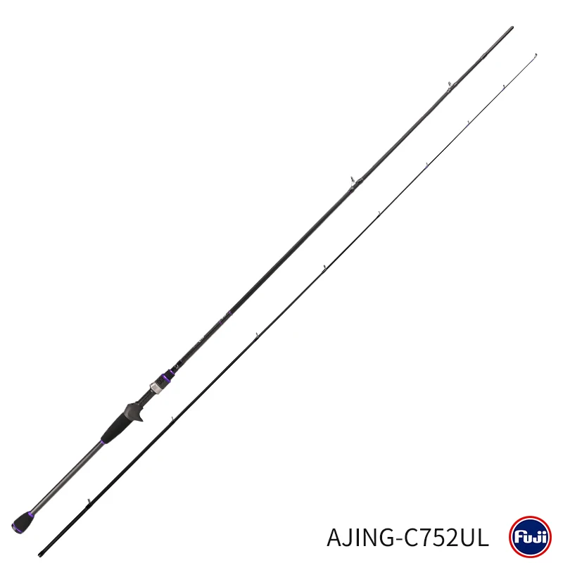 Красный TSURINOYA, новинка, AJING, Удочка ELF, 1,83 м, UL F, 2 секции, Удочка Rockfish FUJI, направляющие кольца, аксессуары, вес 70 г, вес приманки 1-7 г - Цвет: Красный