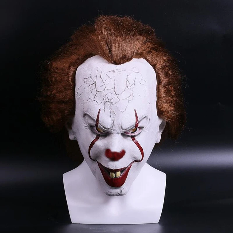 2017 фильм Stephen King's It маска Джокера фотоклоуна страшные маски для Хэллоуина|mask