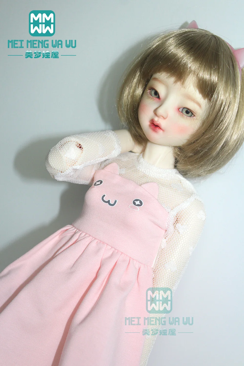Одежда для куклы подходит BJD MSD 43 см 1/4 модное кружевное платье с кошачьими ушками