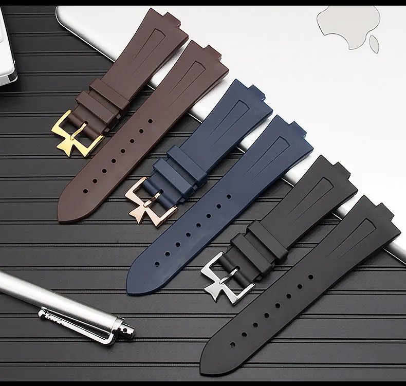 Мягкий силиконовый ремешок для Jiangshi Danton cross the sea watch с черной коричневой