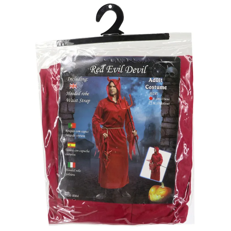 Adult Man Red Devil Halloween Costumes for Christmas Carnival Cos Masquerade Fancy Dress Clothing Evil Cosplay Clothes | Тематическая