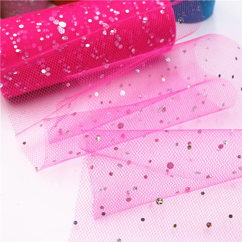 Блестящий тюль с блестками