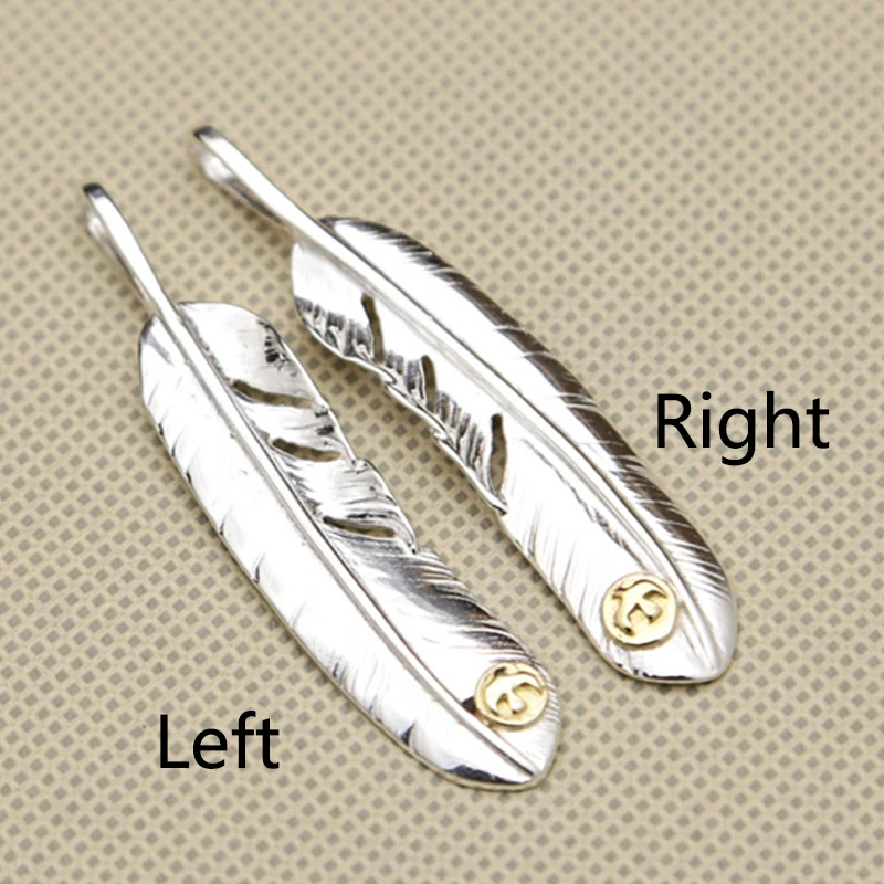 

100% Pure 925 Sterling Silver Pendant Fashion Charms Takahashi Goros Eagle Feather Chain Jewelry Necklace New Popular Gift