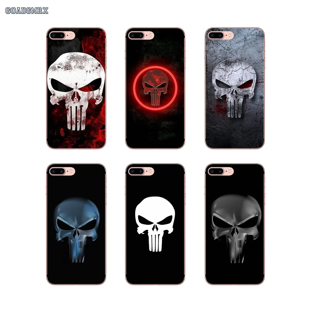 Прозрачные мягкие чехлы для Huawei P Smart P8 P9 P10 Lite Y6 Y7 Y9 Prime Pro 2017 2018 2019 Movie The Punisher Logo |