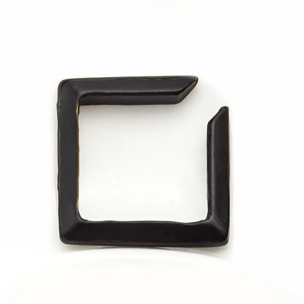 Black Square Модные простые золотые серебряные и черные металлические серьги-клипсы для женщин - Окраска металла: Black Square