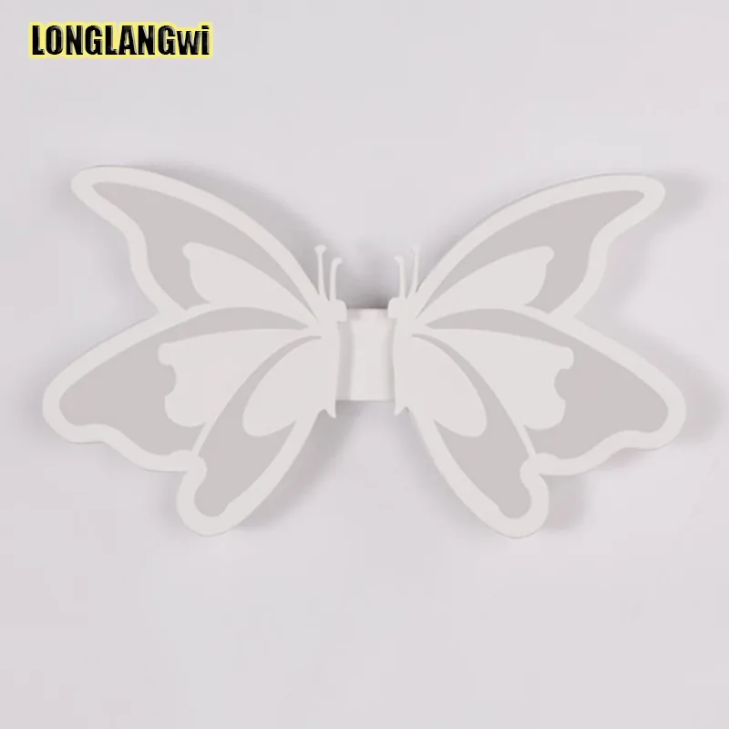 Современный светодиодный настенный светильник с абажуром-бабочкой лампа для