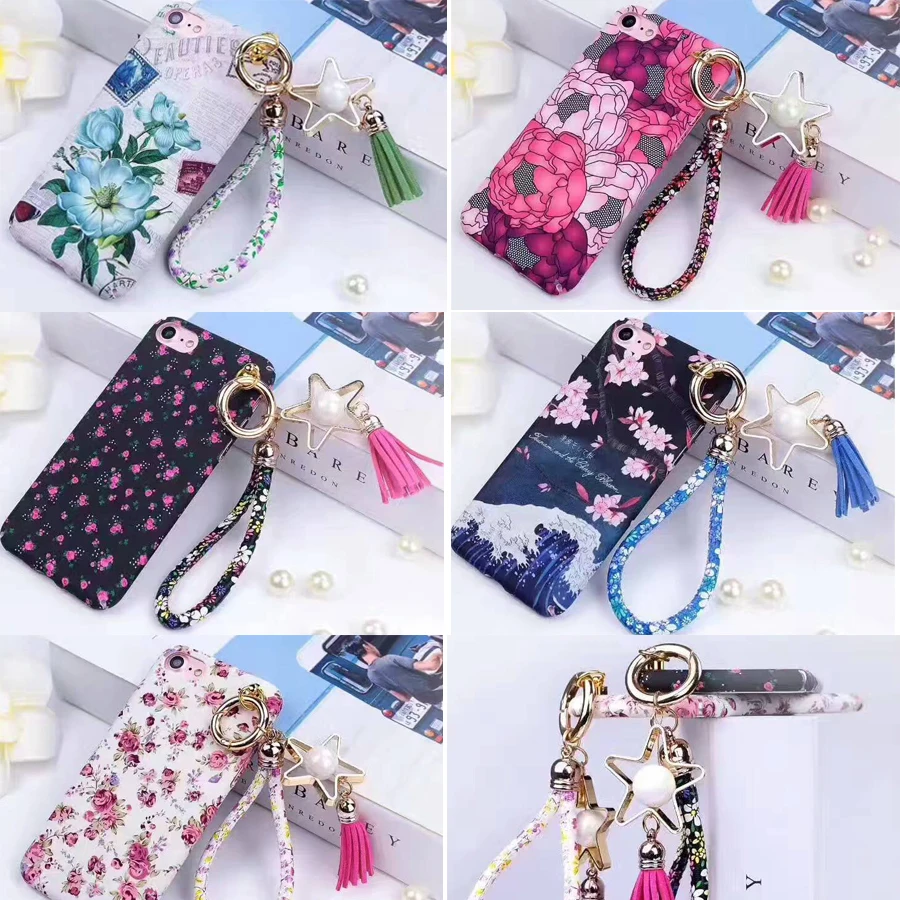 Для apple iphone 7 plus case цветок роскоши звезды ретро кисточкой случаи крышка для 7/7 6s