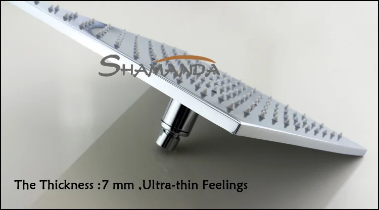 Free Shipping Solid Brass Chrome 12 Inch With 30*30cm Self-Powered Temperature Control Led Shower Head Light Three Colour | Обустройство