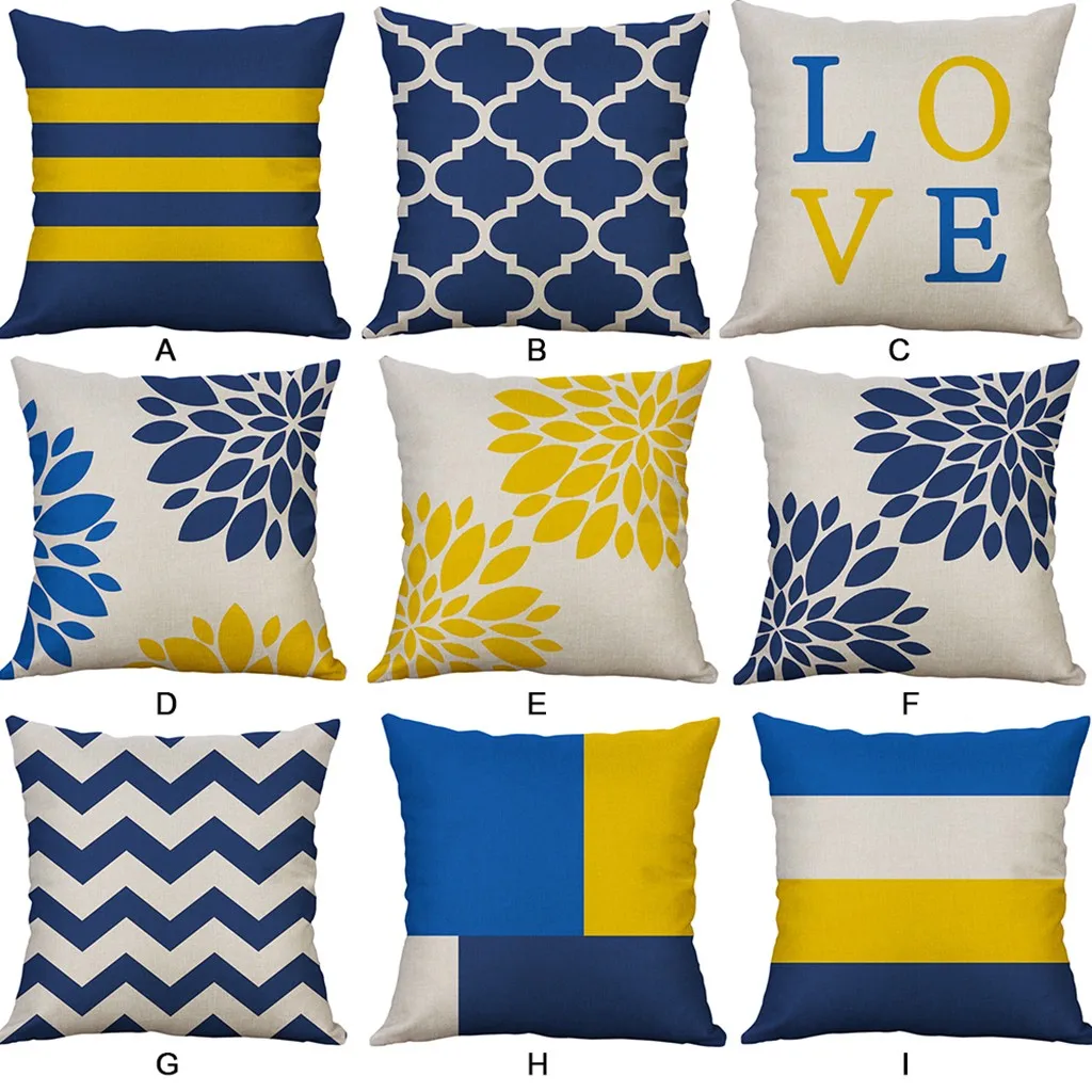 2019 чехол для подушки простой льняной креативный милый домашний декор Чехол s Cojines