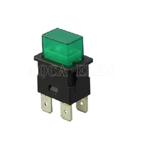 100pcs ps23 16n latching type on off redgreen 16a rectangular push button switches with 220v neon lamp