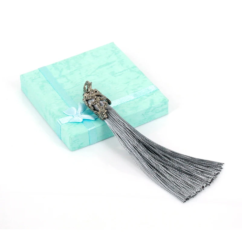 Женская цепочка из гематита серо серая ткань цвет черный|necklaces for women|tassel pendantnecklace
