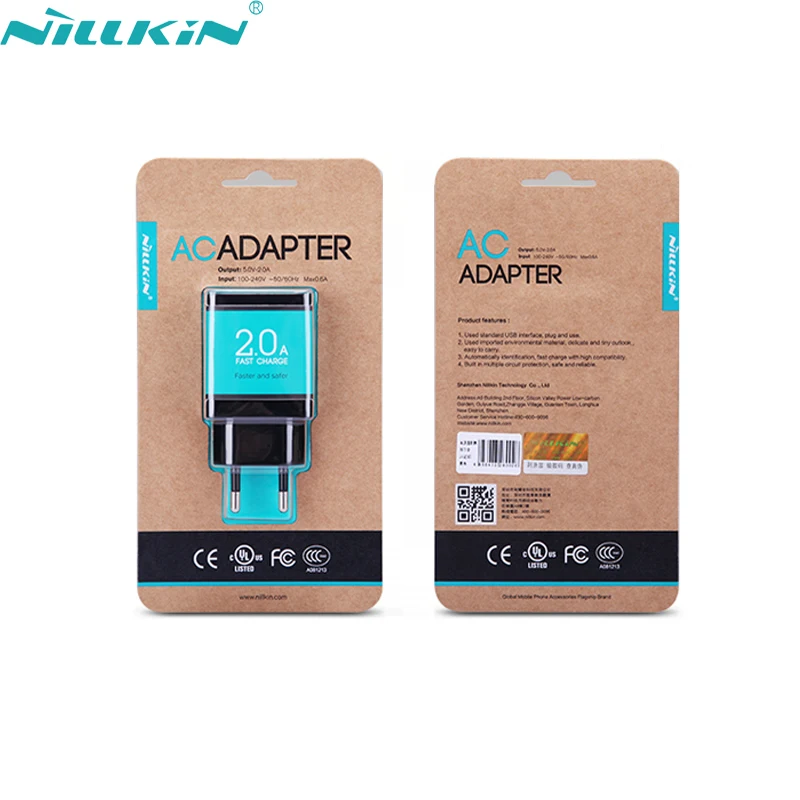 Оригинальный NILLKIN 5 V 2A Универсальный адаптер зарядного устройства для мобильного