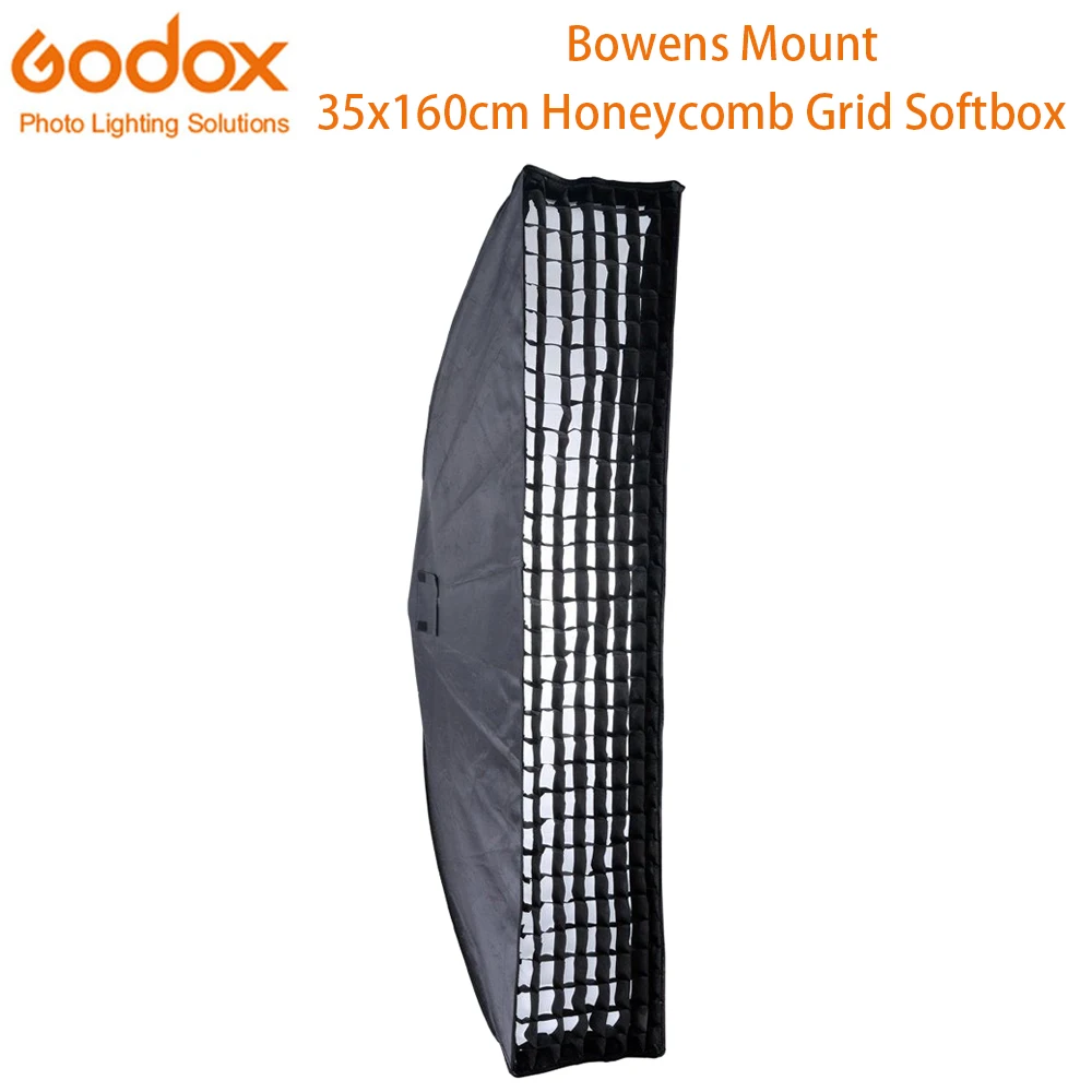 Godox 14 &quotx 63&quot 35x160 см полоса пчеловодный сот софтбокс с решеткой для фото створ