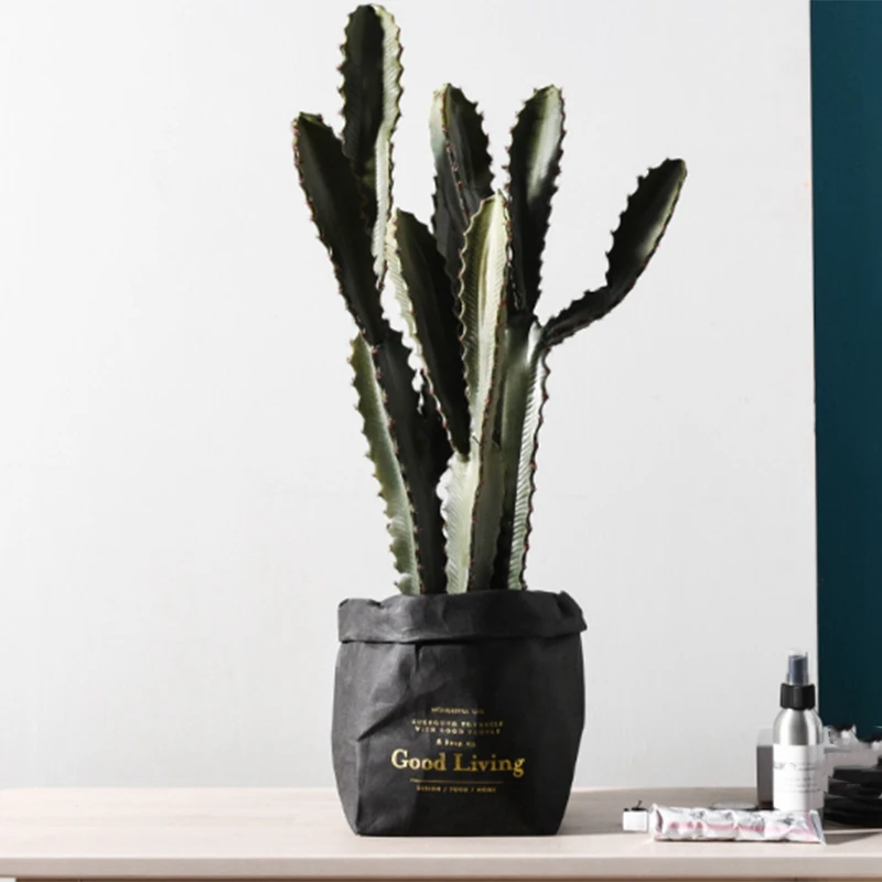 LUDA моющаяся сумка для хранения из крафт бумаги скандинавские небьющиеся