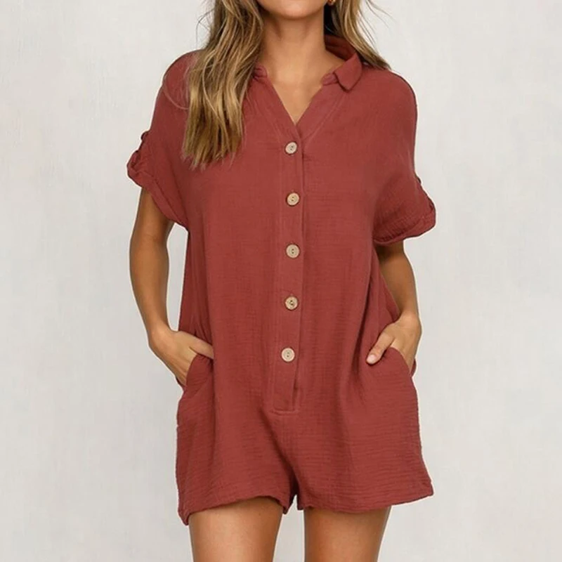 Женская рубашка комбинезон с пуговицами оптовая продажа розничная летний