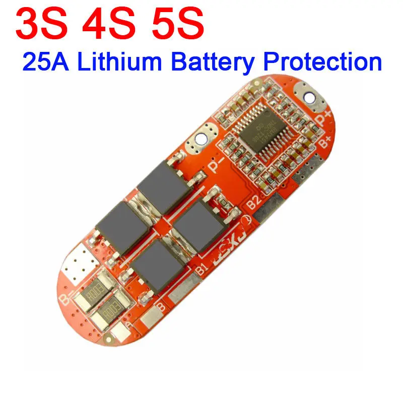 

3S 4S 5S ячейка 25A литий-ионная LiPo полимерная BMS 18650 литиевая батарея защита зарядная плата 11,1 v 14,8 v электрические сверлильные инструменты