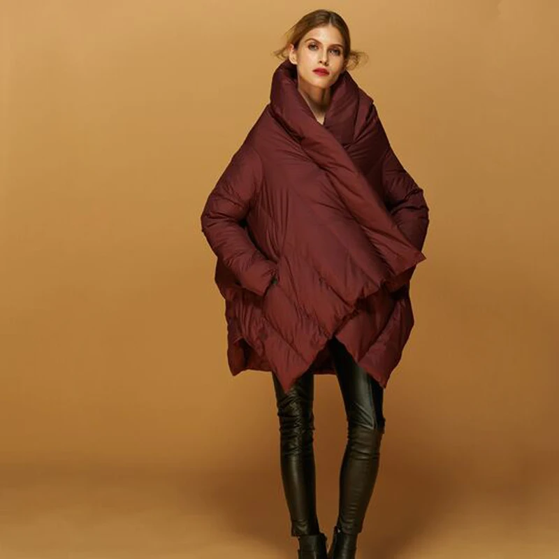 Высокое качество новая мода 2018 зимняя куртка Женская белая парка на утином пуху