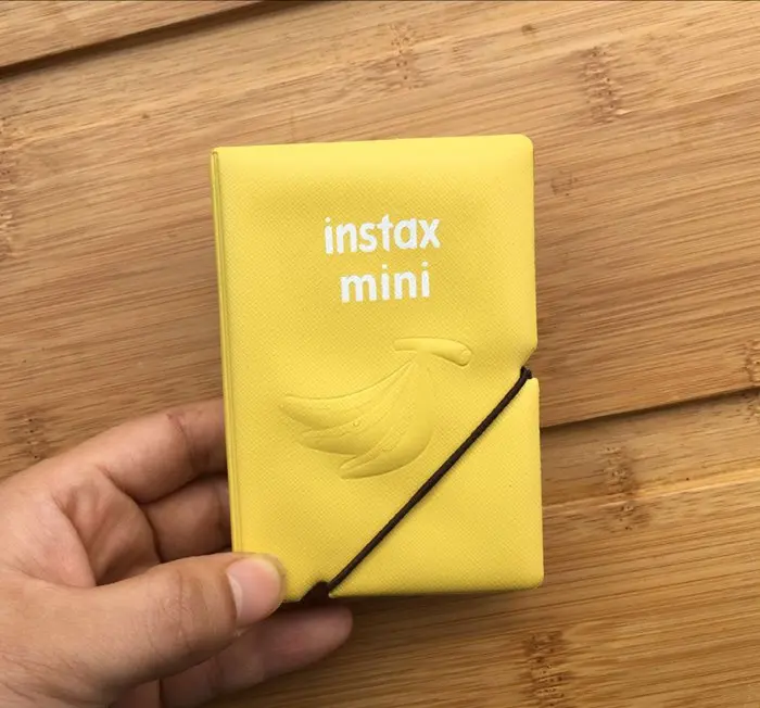 Yellow 1 28 карманов фотоальбом с рисунками из мультфильмов держатель книги стиль альбом для мини Fuji Instax и имя карты 7s 8 25 50s с эластичной застежкой - Цвет: Yellow 1