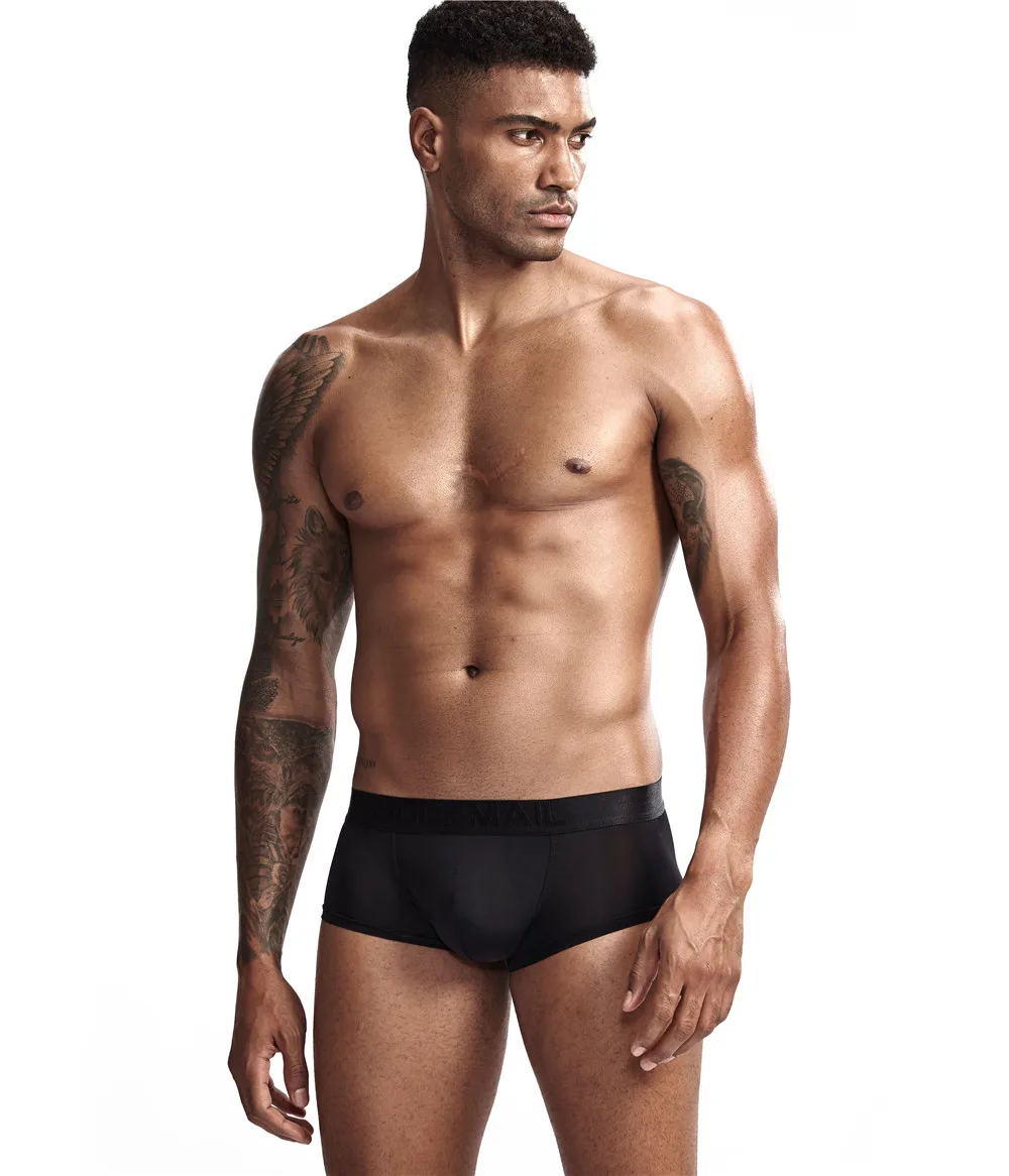 JOCKMAIL, ультра-тонкое сексуальное нижнее белье, мужские боксеры, одноцветные, выпуклые, мужские трусы, Короткие трусы, Слип, Homme Cueca, Гей Нижнее белье