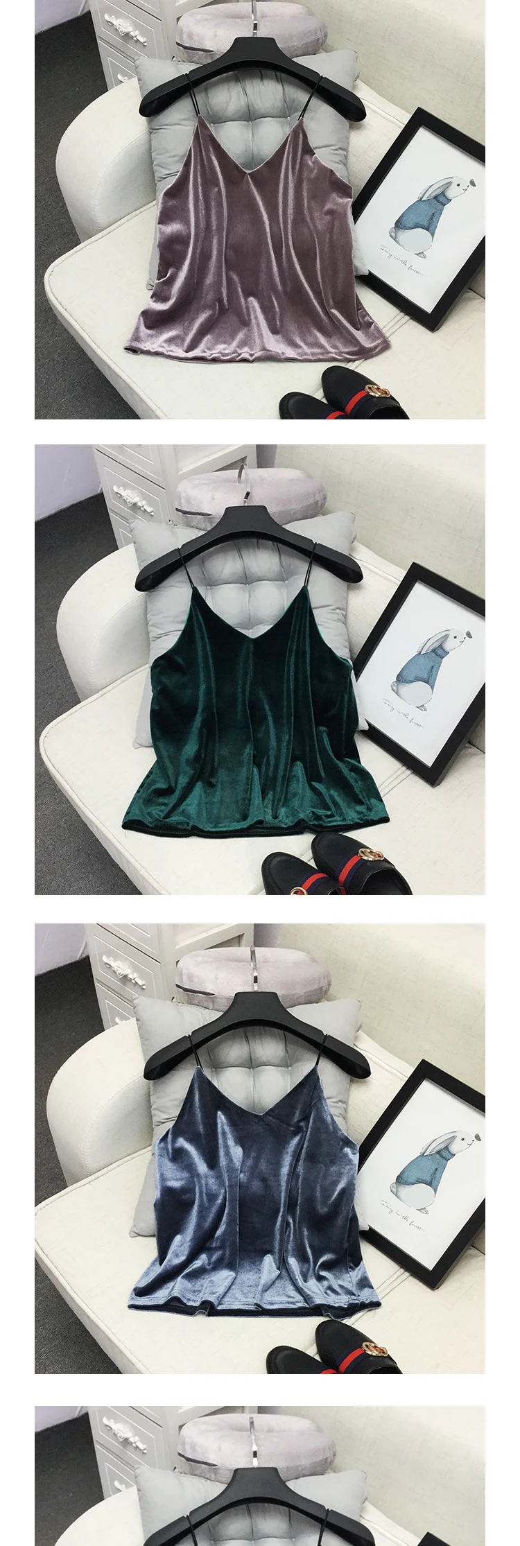 ALPHALMODA, осенне-зимний короткий однотонный бархатный топ на бретельках с v-образным вырезом, короткая бархатная рубашка на подтяжках