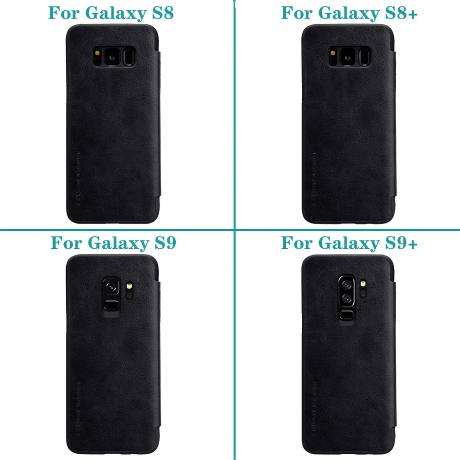 Для samsung Galaxy S8 S9 S8+ S9+ Plus откидной Чехол Nillkin Qin кожаный карман для карт кошелек откидная крышка для samsung S9 Plus телефонные сумки