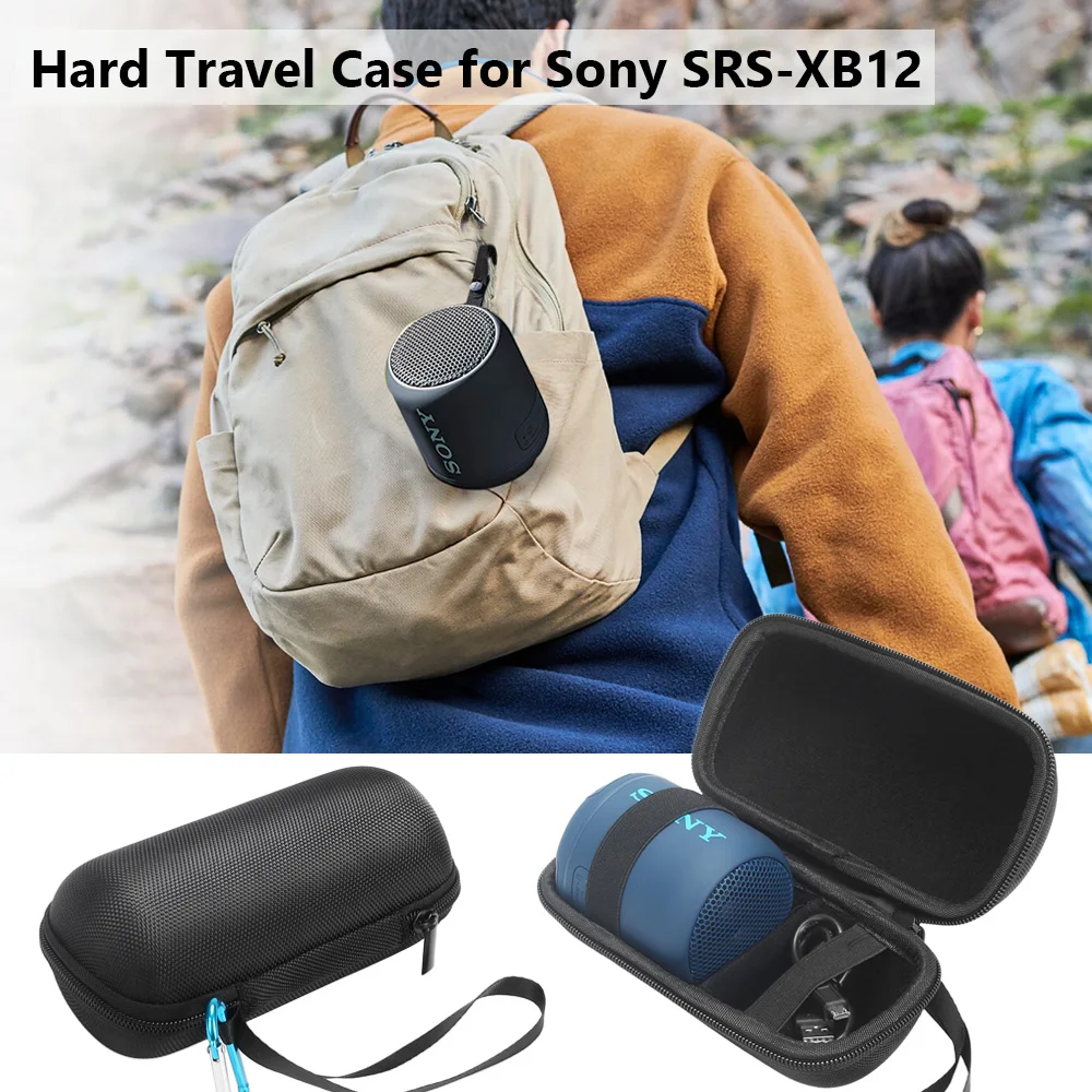 Жесткий Дорожный Чехол для sony SRS-XB12 XB10 Портативный беспроводной Bluetooth динамик и сумка для зарядного устройства сумка для хранения сумка Защитная сумка коробка