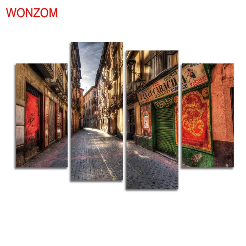 Gate Canvas Painting Street HD Printed Forest Wall Home Decor For Living Room Unframed Modular Arts New Year Cuadros Decoracion | Дом и сад