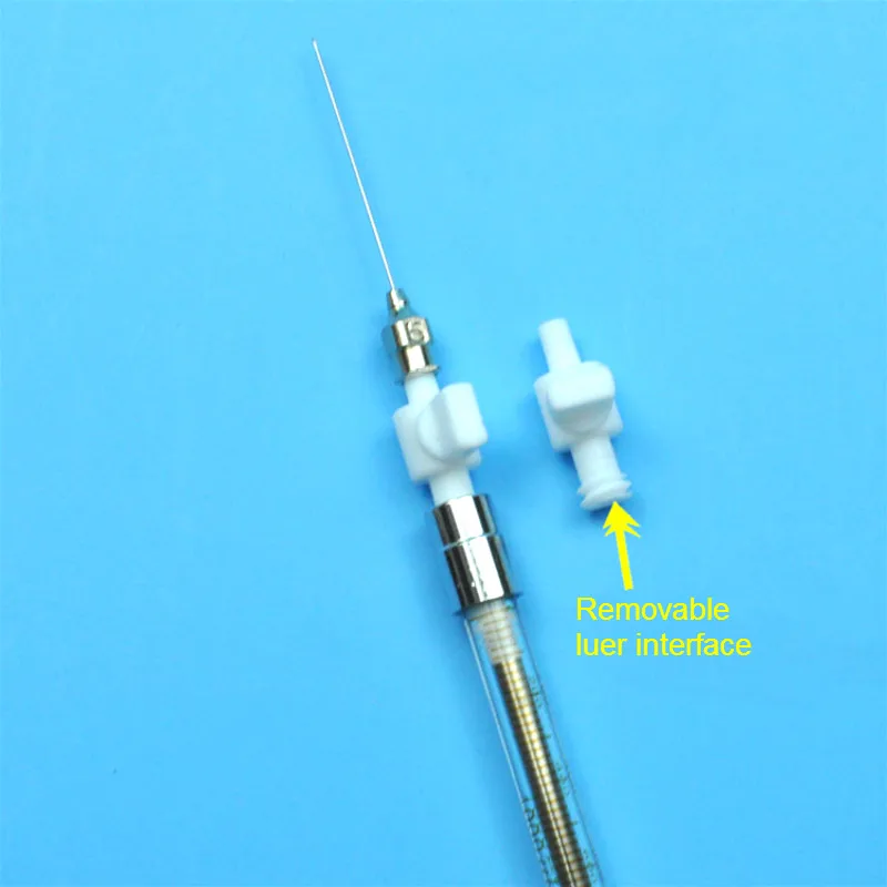 PTFE микролитражный шприц клапан микро Пробоотборник для тефлоновый иглы клапана