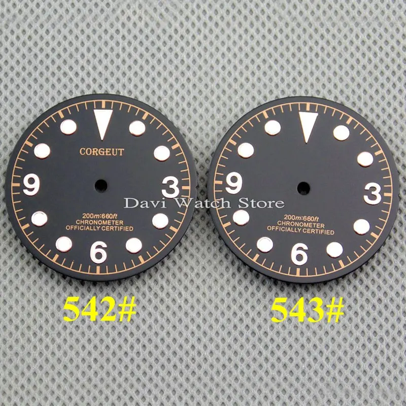 Черные часы с циферблатом 30 5 мм подходит для Miyota 8205/8215 Mingzhu DG2813/3804| |