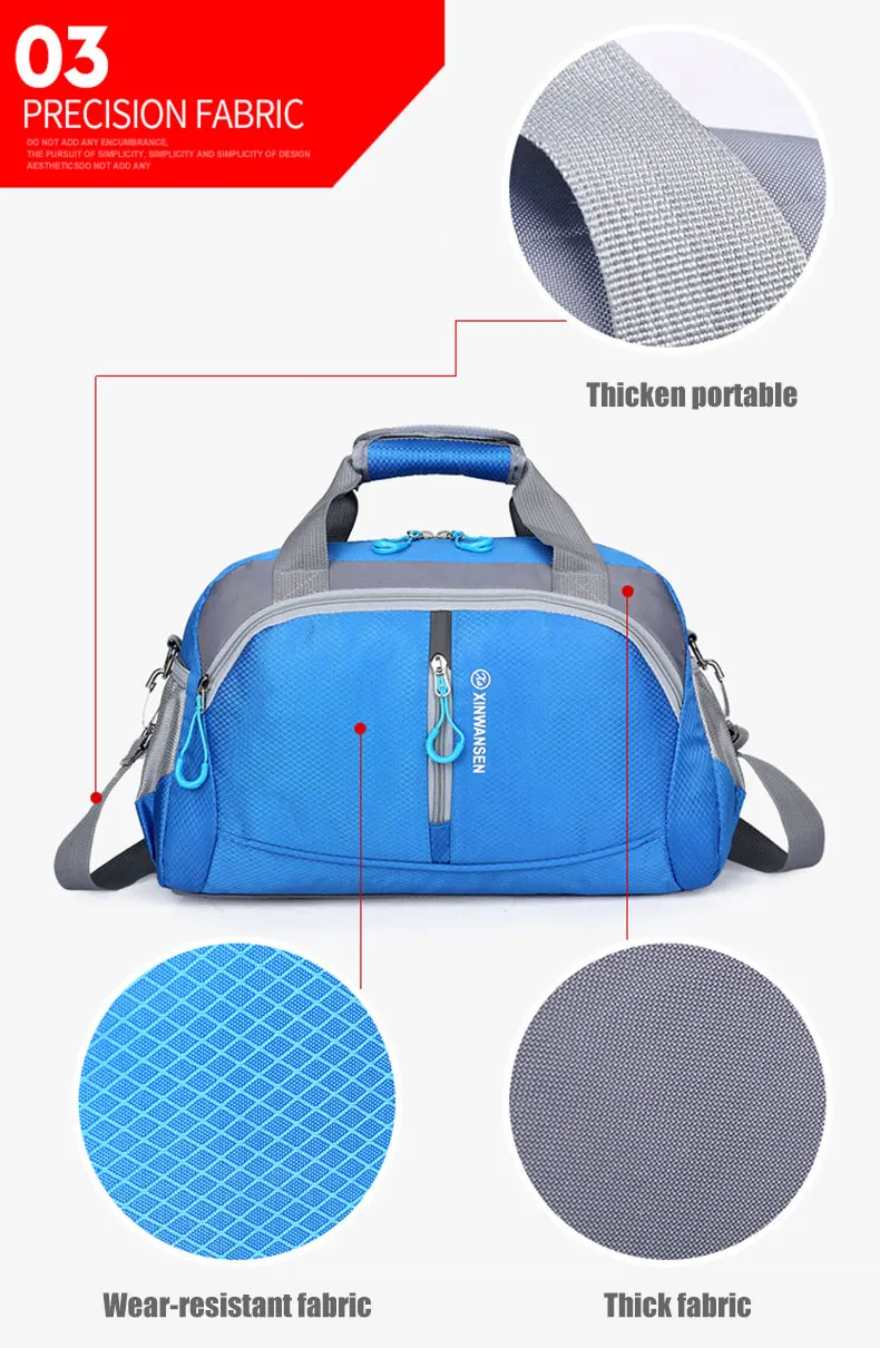 Waterproof Nylon Travel Luggage Bag Large Capacity Sports Yoga Gym Bag Women Fitness Basketball Training Shoulder Bag XA1WD