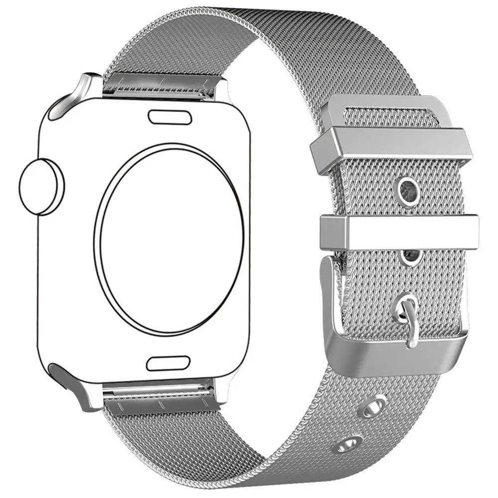 Миланский ремешок из нержавеющей стали для apple watch 42 мм 44 40 38 iWatch band Series 5 4 3 2 1
