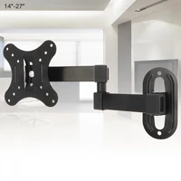 2pcs 10kg adjustable 14 27 inch tv wall mount bracket flat panel tv frame support 15 degrees for lcd led monitor flat pan