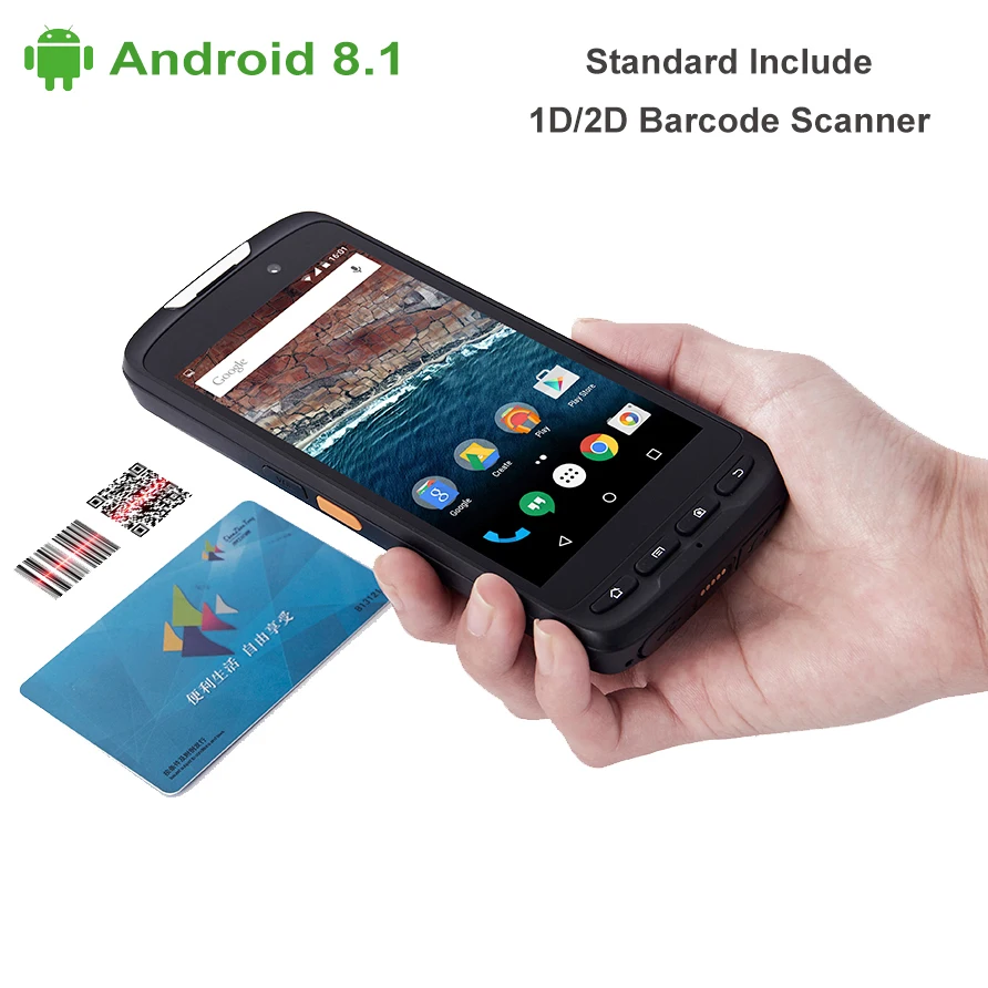 4G сеть IP65 Прочный беспроводной NFC считыватель Ручной 2D сканер штрих-кода с