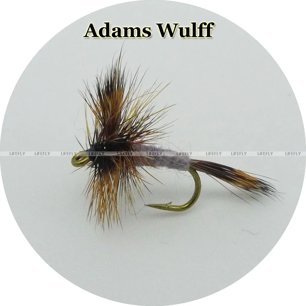 1 дюжина Сухих Мух Adams Wulff форель рыбалка нахлыстом|dry fly|fly fishingfly fly |