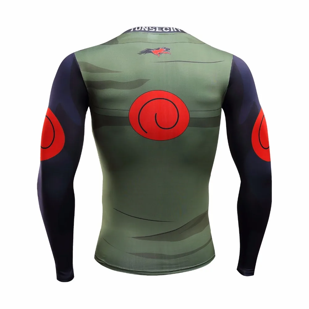 Новая популярная футболка с длинными рукавами изображением Аниме Наруто флага